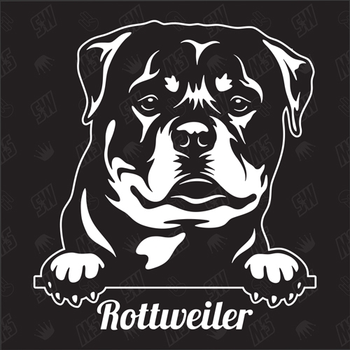 Rottweiler Version 4 - Sticker, Hundeaufkleber, Autoaufkleber
