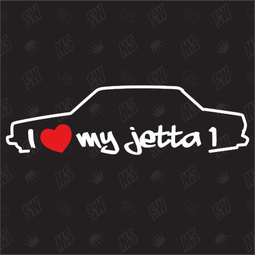 I love my Jetta 1 - Sticker kompatibel mit VW - Baujahr 1979 - 1984