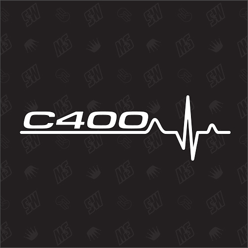 C400 Herzschlag - Sticker kompatibel mit Mercedes Benz