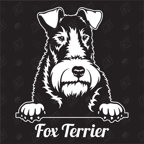 FoxTerrier Version 4 - Sticker, Hundeaufkleber, Autoaufkleber