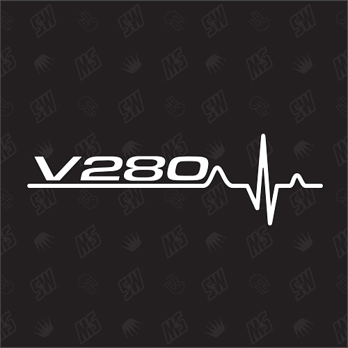 V280 Herzschlag - Sticker kompatibel mit Mercedes Benz