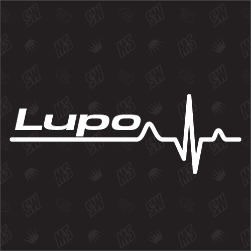 Lupo Herzschlag - Sticker kompatibel mit VW