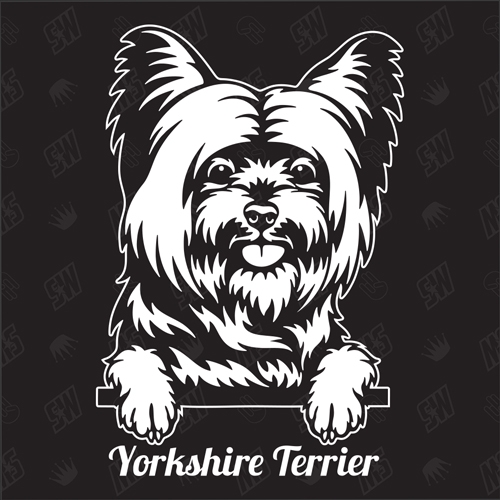 Yorkshire Terrier Version 7 - Sticker, Hundeaufkleber, Autoaufkleber