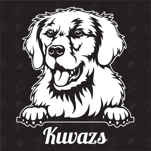Kuvazs Version 1 - Sticker, Hundeaufkleber, Autoaufkleber