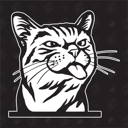 Kätzchen Version 20 - Sticker, Aufkleber, Hauskatze, lustig, albern, süße Katze, Katzenaufkleber, Ca