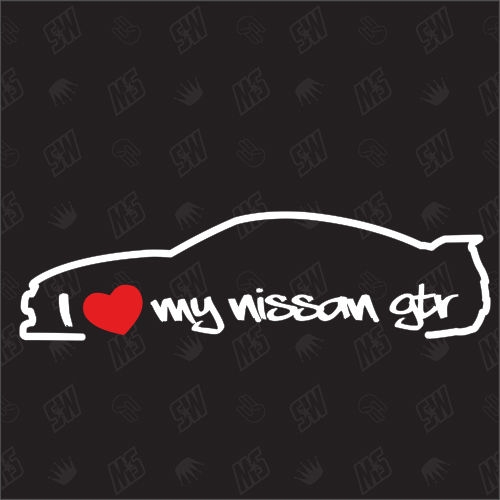 I love my Nissan GTR TYP 356 - Sticker , Bj 07-11