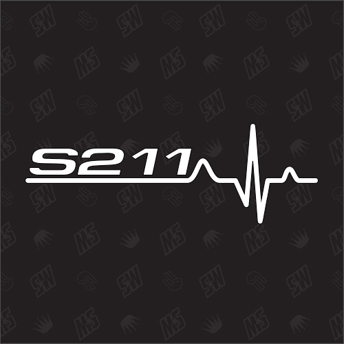 S211 Herzschlag - Sticker kompatibel mit Mercedes Benz