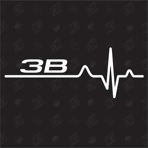 3B Herzschlag - Sticker