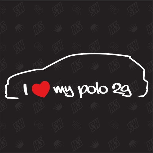 I love my Polo 2G - Sticker kompatibel mit VW - Baujahr 2018