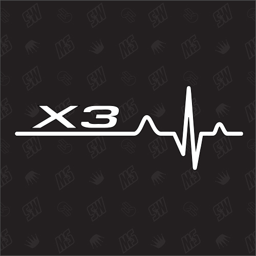 X3 Herzschlag - Sticker