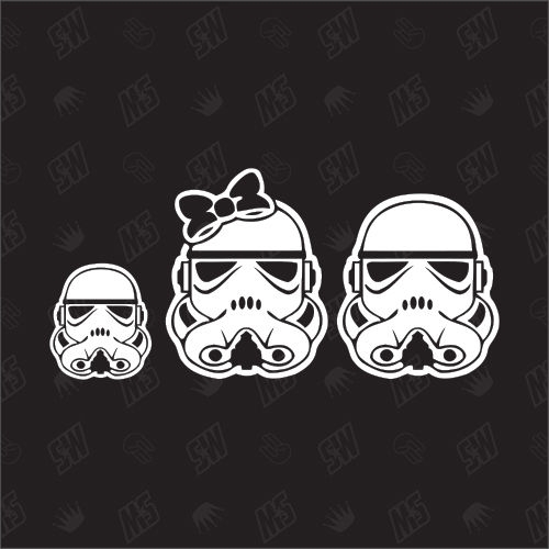 Star Wars Family with 1 boy - Sticker