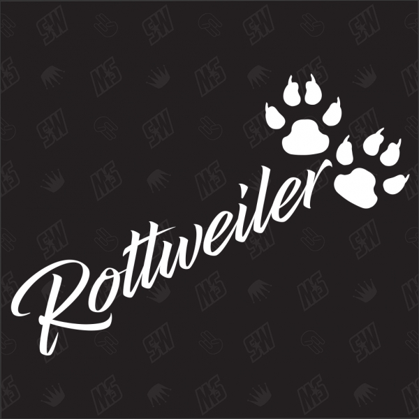 Rottweiler - Sticker, Hundesticker, Pfoten