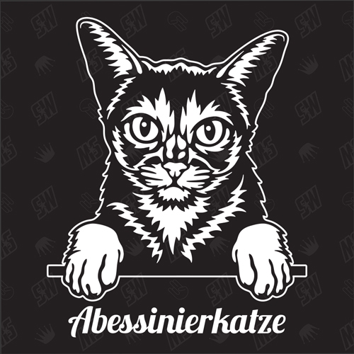 Abessinierkatze - Sticker, Aufkleber, Katzenaufkleber, Abyssinian Cat