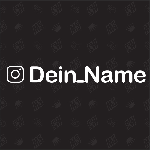 Social Media Dein Name Version 1 Druckschrift - Sticker, Aufkleber, Wunschtext