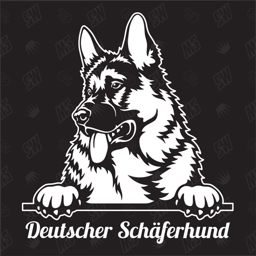 Deutscher Schäferhund Version 13 - Sticker, Hundeaufkleber, Autoaufkleber