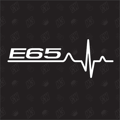 E65 Herzschlag - Sticker, Tuning Fan Aufkleber, BMW