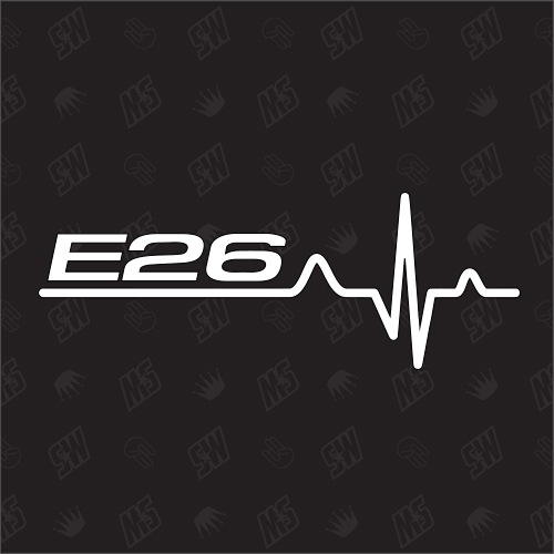 E26 Herzschlag - Sticker, Tuning Fan Aufkleber, BMW