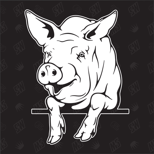 Schwein Version 6 - Schweinchen, Aufkleber, Pig, Ferkel, Sau, Autoaufkleber, Sticker, Bauernhof