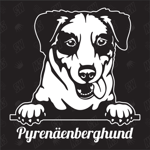 Pyrenäenberghund Version 1 - Sticker, Hundeaufkleber, Autoaufkleber