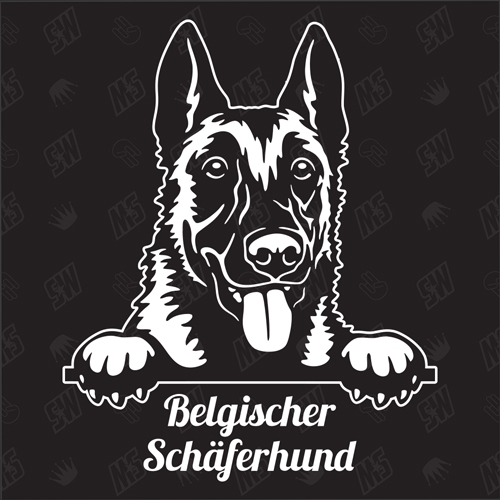 Belgischer Schäferhund Belgian Malinois Version 8 - Sticker, Hundeaufkleber, Autoaufkleber