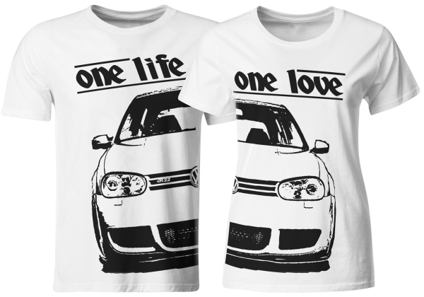 one life - one love - Partner T-Shirts VW Golf 4 R32