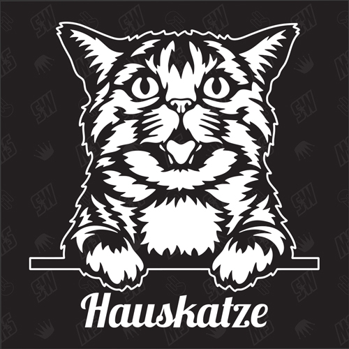 Hauskatze Version 3 - Sticker, Aufkleber, Katzenaufkleber, Cat