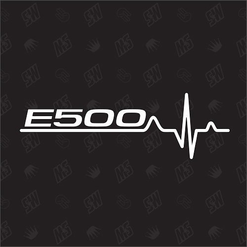 E500 Herzschlag - Sticker kompatibel mit Mercedes Benz