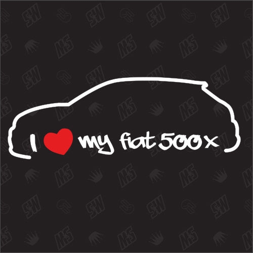 I love my Fiat 500x - Sticker ab Bj.12