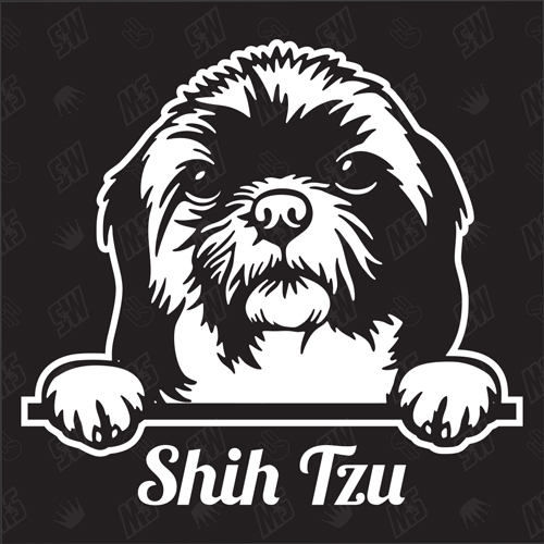 Shih Tzu Version 2 - Sticker, Hundeaufkleber, Autoaufkleber