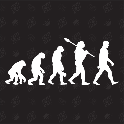 Evolution - Sticker, Aufkleber, Affen, Uhrzeit