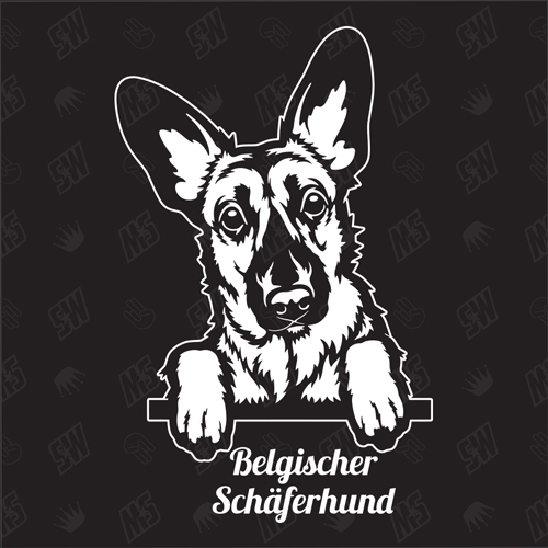 Belgischer Schäferhund Version 5 - Sticker, Hundeaufkleber, Autoaufkleber