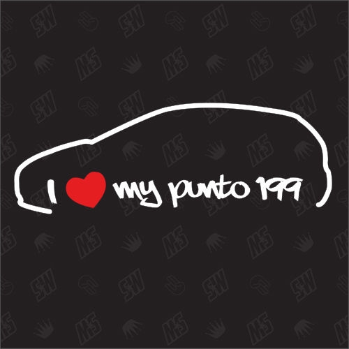 I love my Fiat Punto 199 - Sticker Bj .05-09