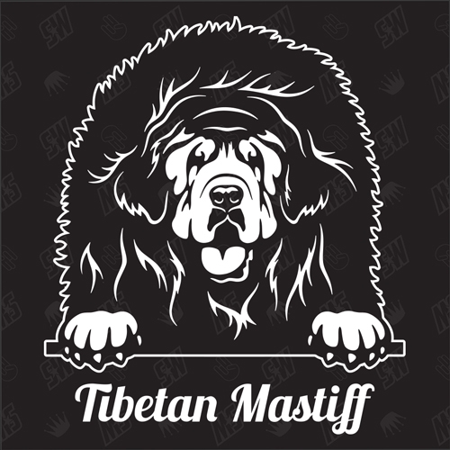 Tibetan Mastiff Version 1 - Sticker, Hundeaufkleber, Autoaufkleber