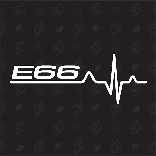 E66 Herzschlag - Sticker, Tuning Fan Aufkleber, BMW