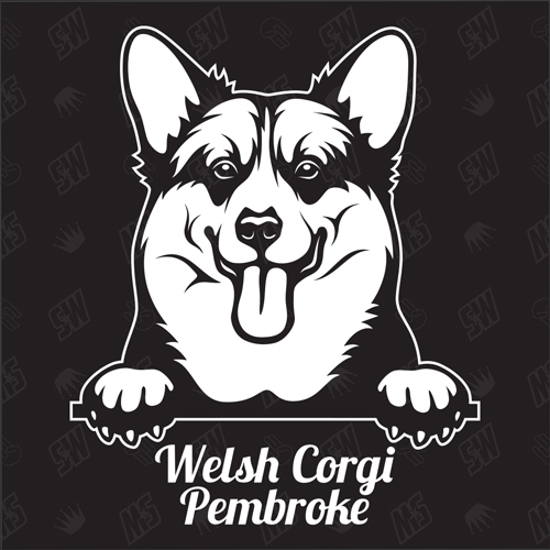 Welsh Corgi Pembroke Version 4 - Sticker, Hundeaufkleber, Autoaufkleber