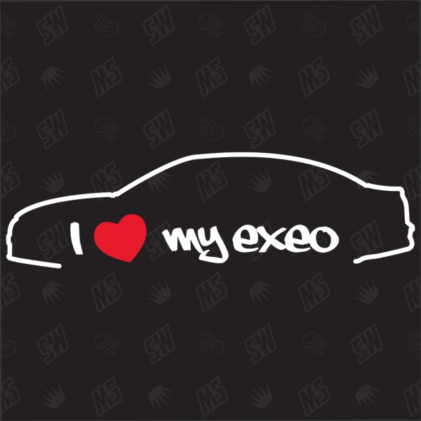 I love my Exeo Limousine - Sticker kompatibel mit Seat - Baujahr 2008 - 2013