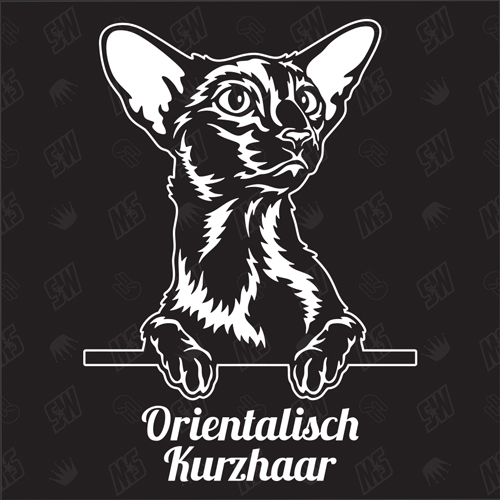 Orientalisch Kurzhaar - Sticker, Aufkleber, Katze, Katzenaufkleber, Cat