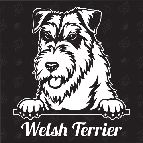 Welsh Terrier Version 1 - Sticker, Hundeaufkleber, Autoaufkleber