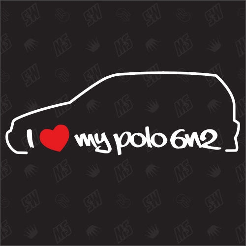 I love my Polo 6N2 - Sticker kompatibel mit VW - Baujahr 1999 - 2001