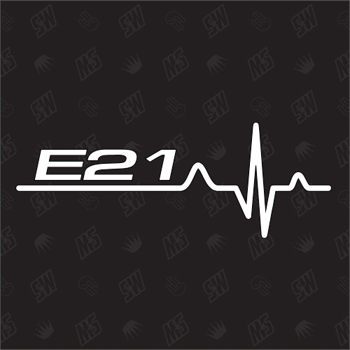 E21 Herzschlag - Sticker, Tuning Fan Aufkleber, BMW