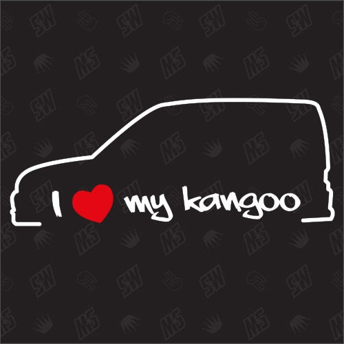 I love my Renault Kangoo - Sticker, Bj. 97-09