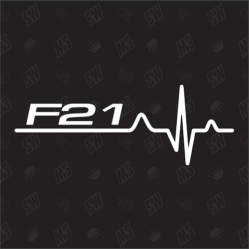 F21 Herzschlag - Sticker, Tuning Fan Aufkleber, BMW