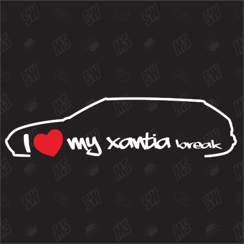 I love my Citroën Xantia Break - Sticker, Bj 97-01